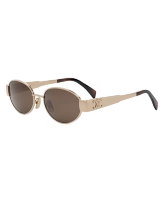 Celine CL40235U 28E 54 Shiny Gold Metal Sunglasses CL40235U